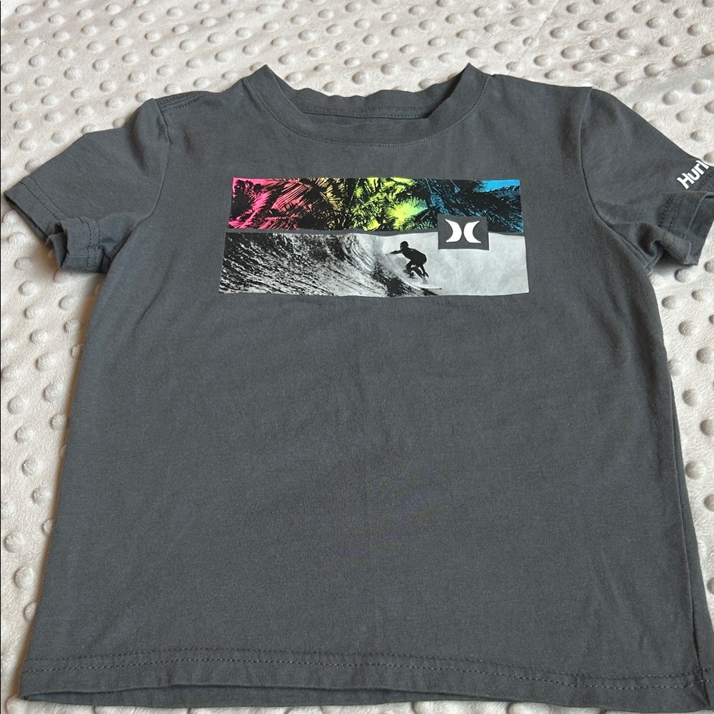 Hurley Kids Charcoal Surf Graphic Tee